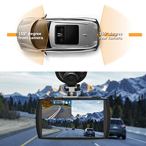 Z-Edge WiFi Dash Cam, 1920x1080P FHD, Front and Rear Dash Cam, Dual Cam, Car DVR, Night Vision, Parking Mode, G-Sensor, Loop Recording