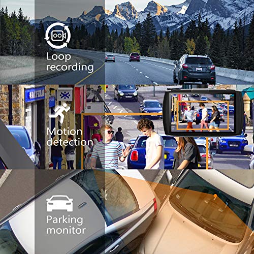 Z-Edge WiFi Dash Cam, 1920x1080P FHD, Front and Rear Dash Cam, Dual Cam, Car DVR, Night Vision, Parking Mode, G-Sensor, Loop Recording