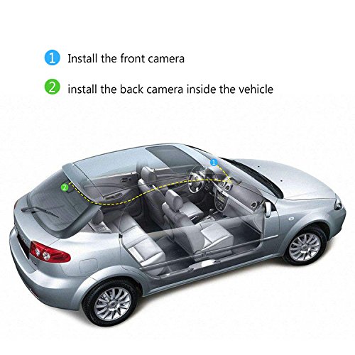 Z-Edge WiFi Dash Cam, 1920x1080P FHD, Front and Rear Dash Cam, Dual Cam, Car DVR, Night Vision, Parking Mode, G-Sensor, Loop Recording