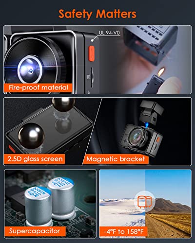 Bundle: Vantrue E2 Wi-Fi Front and Rear GPS Dashcam + Vantrue 256GB microSD Card