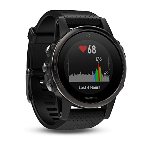 Garmin fēnix 5s, Premium and Rugged Smaller-Sized Multisport GPS Smartwatch, Sapphire Glass, Black