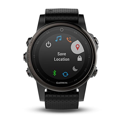 Garmin fēnix 5s, Premium and Rugged Smaller-Sized Multisport GPS Smartwatch, Sapphire Glass, Black