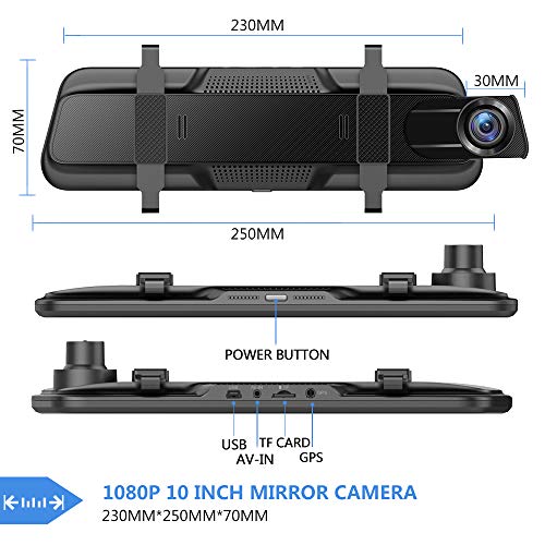 Backup Camera 10 inch Mirror Dash Cam
