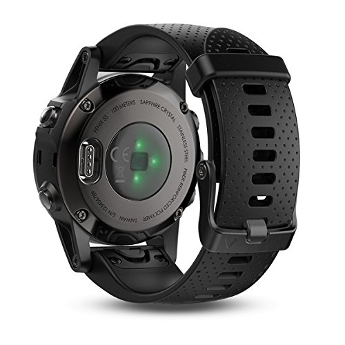 Garmin fēnix 5s, Premium and Rugged Smaller-Sized Multisport GPS Smartwatch, Sapphire Glass, Black