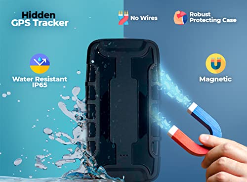 Hidden Magnetic GPS Tracker Car Tracking Device with Software (Long Battery Life) Real Time Truck, Asset, Elderly, Teenager Tracker - Covert Tracker - Fleet Tracking Global-View
