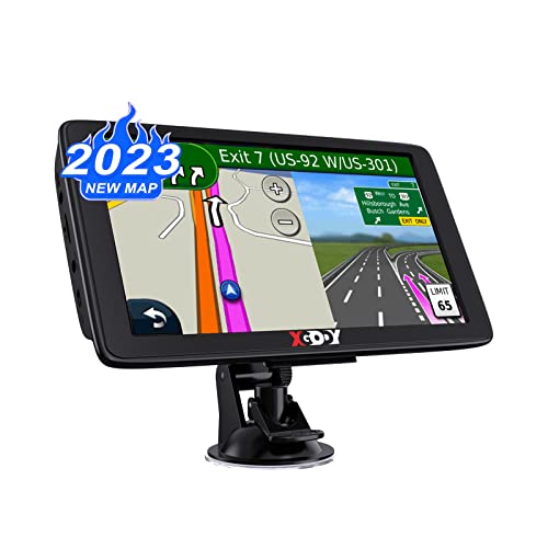 XGODY GPS Navigation for Car Truck GPS Navigation System 2023 Map 7 Inch Touchscreen Car GPS Navigator 8GB 256M with Voice Guidance and Speed Camera Warning Auto GPS with Lifetime Free Map Update
