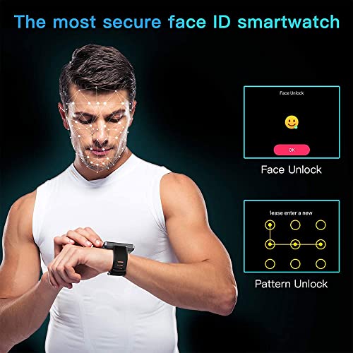 KOSPET Max S GPS Android Smartwatch with 4G LTE and 2.86 Inch Touchscreen with Stainless Steel Body & Face Unlock Feature, Black