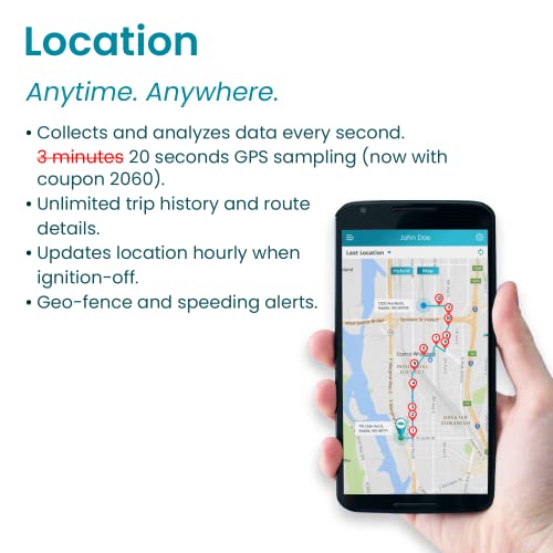 Vyncs - GPS Tracker for Vehicles, [No Monthly Fee], 4G LTE, Vehicle Location, Trip History, Driving Alerts, GeoFence, Fuel Economy, OBD Fault Codes, USA-Developed, Family or Fleets