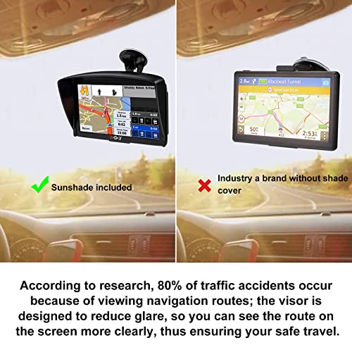 XGODY GPS Navigation for Car Truck GPS Navigation System 2023 Map 7 Inch Touchscreen Car GPS Navigator 8GB 256M with Voice Guidance and Speed Camera Warning Auto GPS with Lifetime Free Map Update