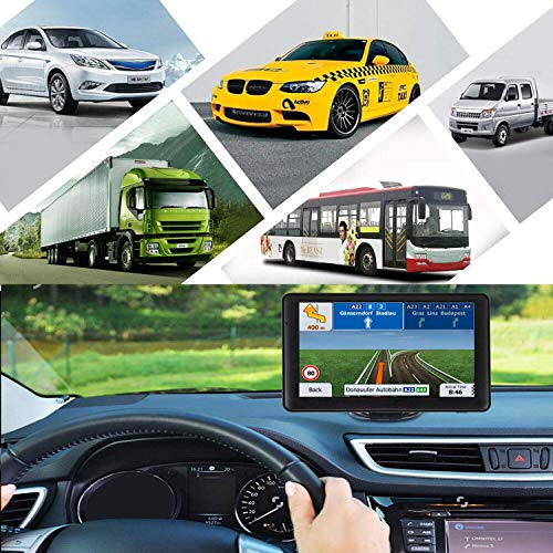 car GPS 7 inch Touch Screen Voice Prompt GPS Navigation Built-in 8GB No Need to Insert a Card+Multi-Media and FM for Car with Lifetime Maps