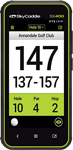 SkyCaddie SX400, Handheld Golf GPS with 4 inch Touch Display, Black, (Model: SX400 GPS)