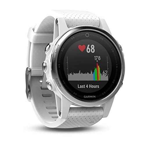 Garmin fēnix 5s, Premium and Rugged Smaller-Sized Multisport GPS Smartwatch, White, 42mm (010-01685-00)