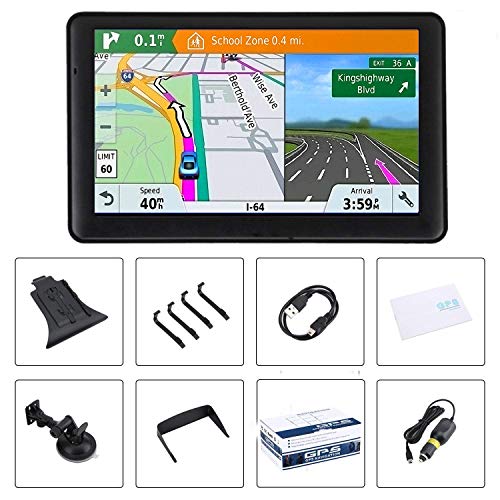 car GPS 7 inch Touch Screen Voice Prompt GPS Navigation Built-in 8GB No Need to Insert a Card+Multi-Media and FM for Car with Lifetime Maps