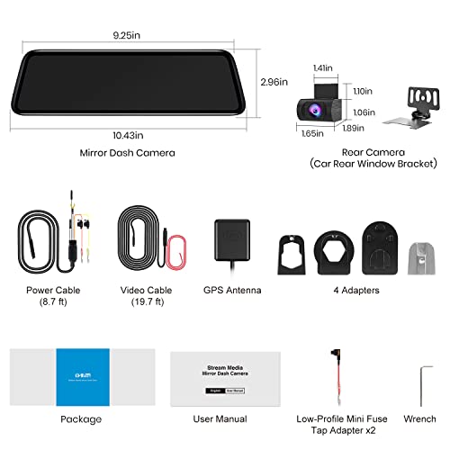 AUTO-VOX V5 PRO Mirror Dash Cam