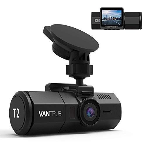 VANTRUE T2 1080P 24/7 Recording Dash Cam with Motion Detection Parking Mode, 2'' LCD Car Camera with Capacitor, Night Vision, OBD Hardwired Cable, G-Sensor, Loop Recording, Support 256GB Max