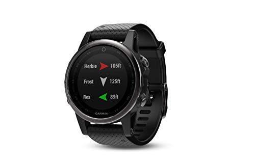 Garmin fēnix 5s, Premium and Rugged Smaller-Sized Multisport GPS Smartwatch, Silver/Black