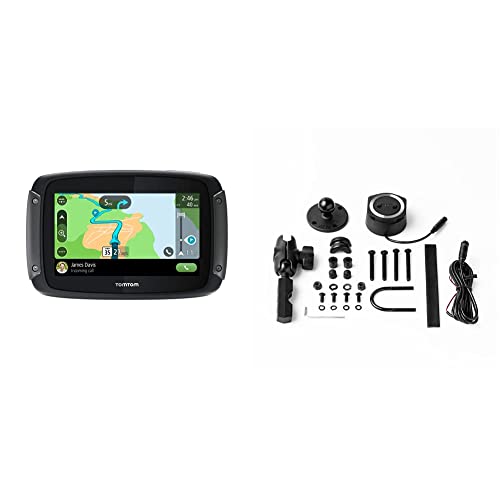 TomTom Rider 550 Motorcycle GPS Navigation Device, 4.3 Inch, with Motorcycle Specific Winding