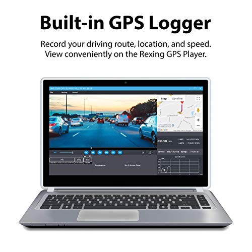 Rexing V1P Pro Dual 1080p Full HD Front and Rear 170° Wide Angle Wi-Fi Car Dash Cam with Built-in GPS Logger