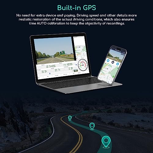 1440P QHD Built-in GPS Wi-Fi Dash Cam, Front and Inside Car Camera Recorder with Infrared Night Vision, Supercapacitor, 4 IR LEDs，G-Sensor, Parking Mode, Loop Recording (D30S)