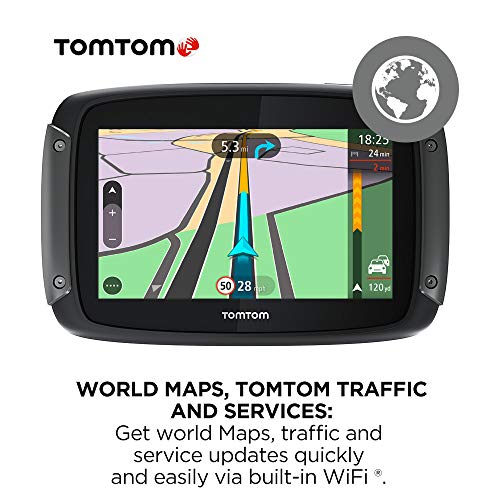 TomTom Rider 550 Motorcycle GPS Navigation Device, 4.3 Inch, with Motorcycle Specific Winding