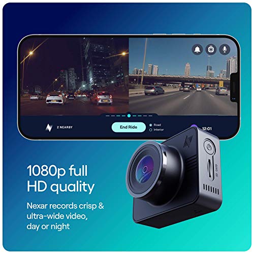Nexar Beam GPS Dash Cam | HD Front Dash Cam | 2022 Model | SD Card Included | Unlimited Cloud Storage | Parking Mode | WiFi