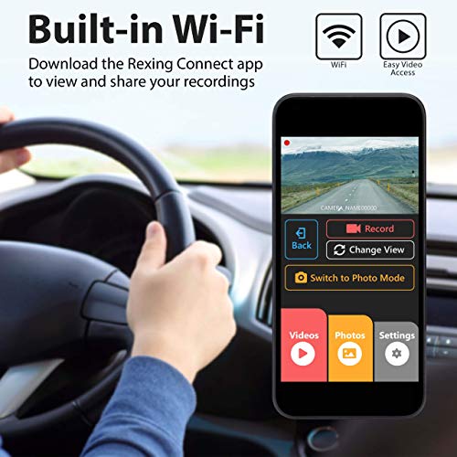 Rexing V1P Pro Dual 1080p Full HD Front and Rear 170° Wide Angle Wi-Fi Car Dash Cam with Built-in GPS Logger