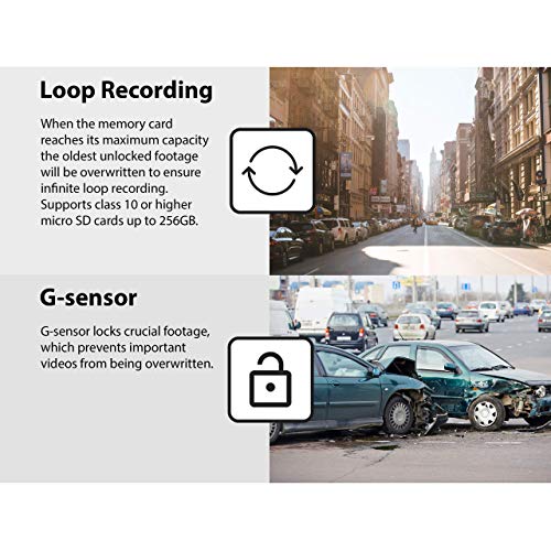 Rexing V1P Pro Dual 1080p Full HD Front and Rear 170° Wide Angle Wi-Fi Car Dash Cam with Built-in GPS Logger