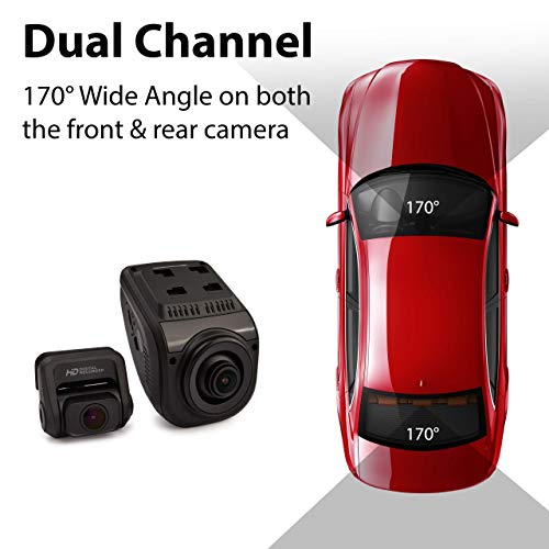Rexing V1P Pro Dual 1080p Full HD Front and Rear 170° Wide Angle Wi-Fi Car Dash Cam with Built-in GPS Logger