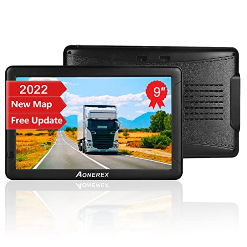 9 Inch GPS Navigation for Car Truck 2022 Maps Touch Screen Voice Vehicle GPS Navigation Speeding Warning Route Planning Free Lifetime Maps Update of United States Canada Mexico…