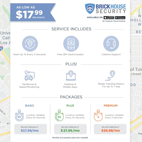 Brickhouse Security GPS Tracker for Vehicles- TrackPort OBD II Tracking Device- Tracker for Car Location and Speed- Mini OBD GPS Tracker for Vehicles- GPS Trackers- Subscription Required