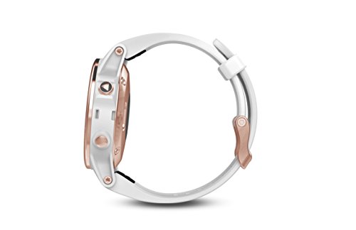 Garmin fēnix 5s, Premium and Rugged Smaller-Sized Multisport GPS Smartwatch, Sapphire Glass, Rose Gold/White