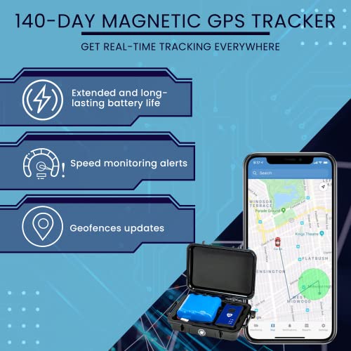 Brickhouse Security GPS Tracker for Vehicle - Security 140-Day LTE Magnetic GPS Tracker for Vehicles, GPS Tracking Devices with Magnetic Case & Extended Battery, Vehicle Tracker, Subscription Required