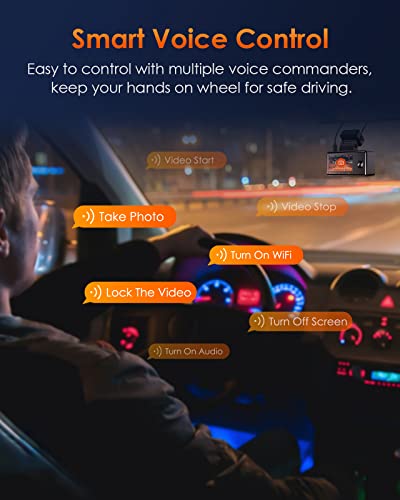 Bundle: Vantrue E3 3 Channel WiFi Dash Cam with GPS Speed+Type C Hardwire kit+258GB SD Card