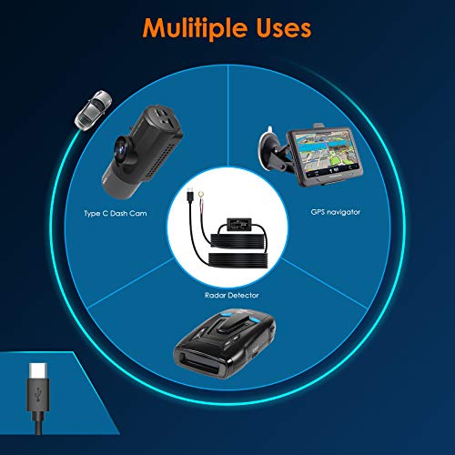 Bundle: Vantrue E3 3 Channel WiFi Dash Cam with GPS Speed+Type C Hardwire kit+258GB SD Card
