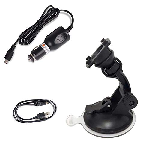Xgody Car Power Charger Adapter + USB Cord + Mount for Xgody 9inch GPSX4 X4F X4BT IntelliRoute Truck GPS GPS Charger