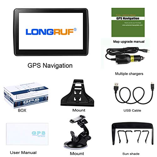 Car GPS 7 inch Touch Screen Voice Prompt GPS Navigation Built-in 8GB No Need to Insert a Card+Multi-M