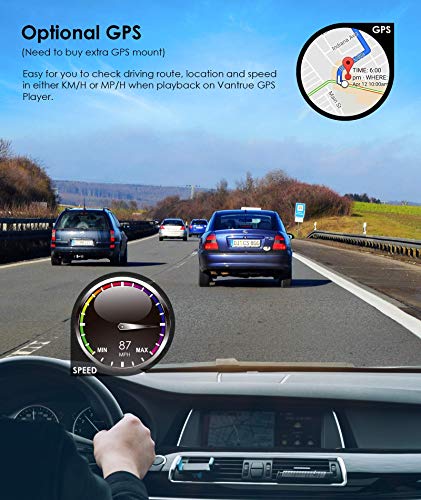 Vantrue N2 Uber Dual Dash Cam, 1080P Inside and Outside Dual Dash Camera, 1.5 inches LCD, Near 360 Degree Wide Angle Lyft Dual Car Cam with Parking Mode, Motion Detection, Front Camera Night Vision
