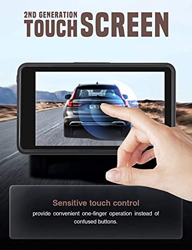 iiwey 4K Dash Cam Front Rear with WiFi GPS, Upgraded Front 4K Rear 1080P or Single Front 4K 2160p@30fps Car Camera, 3” Touchscreen Dashboard Camera, Sony Night Vision, Parking Monitor, App Control