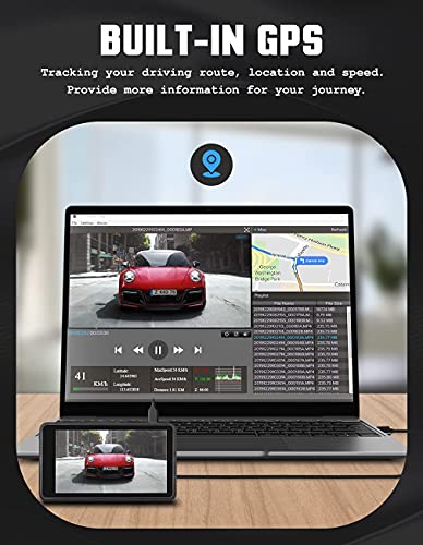 iiwey 4K Dash Cam Front Rear with WiFi GPS, Upgraded Front 4K Rear 1080P or Single Front 4K 2160p@30fps Car Camera, 3” Touchscreen Dashboard Camera, Sony Night Vision, Parking Monitor, App Control