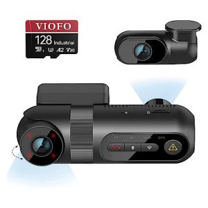 VIOFO T130 3 Channel Dash Cam Uber, Built in WiFi and GPS, 1440P+1080P+1080P Three Way Triple Car Dash Camera, IR Night Vision, Supercapacitor, G-Sensor, 24 Hour Parking Mode