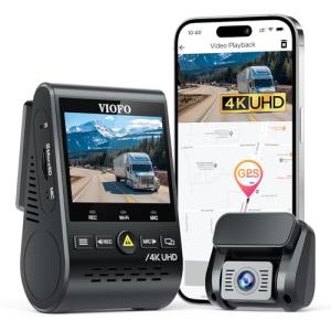 VIOFO A129 Pro Duo Dash Cam 4K + 1080P Front and Rear Dashcam, 5GHz WiFi GPS Built-in, Ultra HD Dual Car Camera, Sony 8MP Sensor, Buffered Parking Mode, G-Sensor, Motion Detection, WDR, Loop Recording