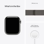Apple Watch Series 7 [GPS + Cellular 41mm] Smart Watch w/Graphite Stainless Steel Case with Graphite Milanese Loop. Fitness Tracker, Blood Oxygen & ECG Apps, Always-On Retina Display, Water Resistant