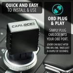 CARLOCK Anti Theft Car Device - Real Time 4G Car Tracker & Car Alarm System. Comes with Device & Phone App. Tracks Your Car in Real Time & Notifies You Immediately of Suspicious Behavior.OBD Plug&Play