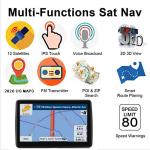 GPS Navigation for Car,Latest 2022 Map £¬ Real Voice Spoken Turn-by-Turn Direction Reminding Navigation System for Cars, Vehicle GPS Satellite Navigator with Free Lifetime Map Update¡­
