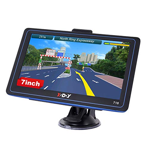 7 inch GPS Navigation for Car Xgody The Latest 2020 North American Map Satellite Navigation System, Truck GPS with Voice Turn Direction Guidance,Poi and Speed Camera Warning Free Lifetime Map Updates