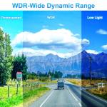 VSYSTO Fish Eye Camera WiFi Motorcycle Dash Cam, 3" IPS Screen GPS WDR HD 1080P Front & Rear Sports Action Camera DVR, 150° Wide Angle SONYIMX307 Lens Night Vision G-Sensor Loop Recording