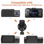Vantrue N4, N2S, X4S, N1 Pro(2023), T3 Dash Cam GPS Receiver Module Type C USB Port Car Suction Cup Mount for Windows and Mac