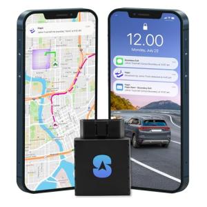 Spytec GPS OBD Unlimited GPS Tracker, Real Time Alerts and Reporting for Vehicles, Personal Car Tracking, Work Truck Monitoring, Commercial Drivers with Smart Tracking App - Powered by Hapn