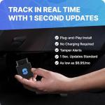 Spytec GPS OBD Unlimited GPS Tracker, Real Time Alerts and Reporting for Vehicles, Personal Car Tracking, Work Truck Monitoring, Commercial Drivers with Smart Tracking App - Powered by Hapn