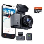 Bundle: Vantrue E2 Wi-Fi Front and Rear GPS Dashcam + Vantrue 256GB microSD Card